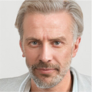 Portrait of a middle-aged man with gray hair and beard.